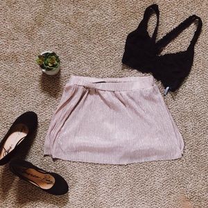 Rose Metallic Sparkly Skort